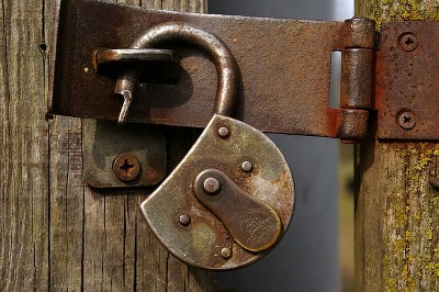 Open padlock