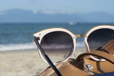 Sunglasses on a beach