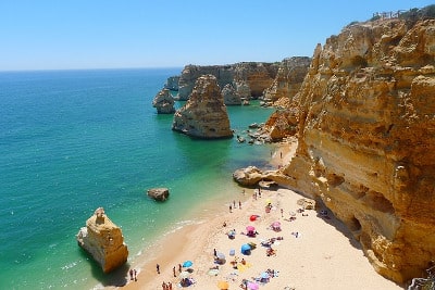 Holidaymakers at the beach