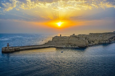 Sunrise over Maltese Harbour