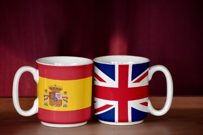 Spanish and British mugs